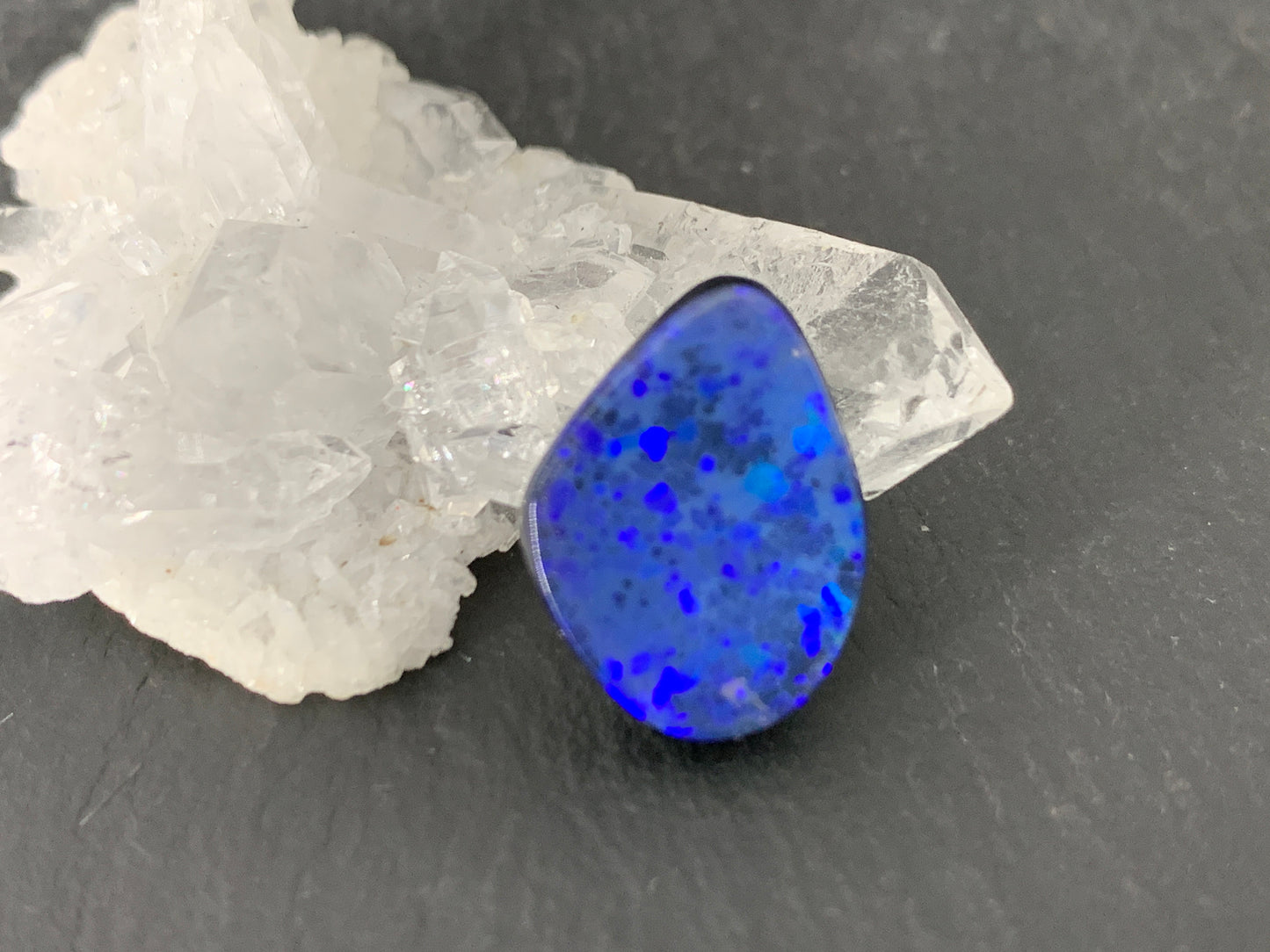 Australian Opal doublet 12x16x4mm cabochon