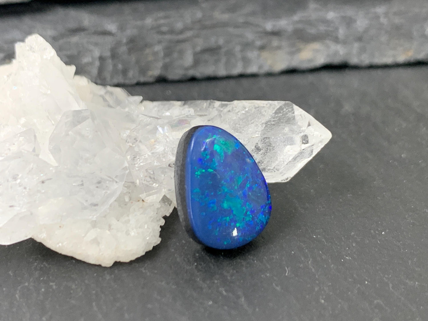 Australian Opal doublet 10x13x4.5mm cabochon