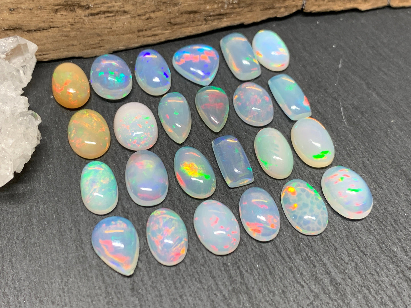 Ethiopian Opal 11-12mm long cabochon