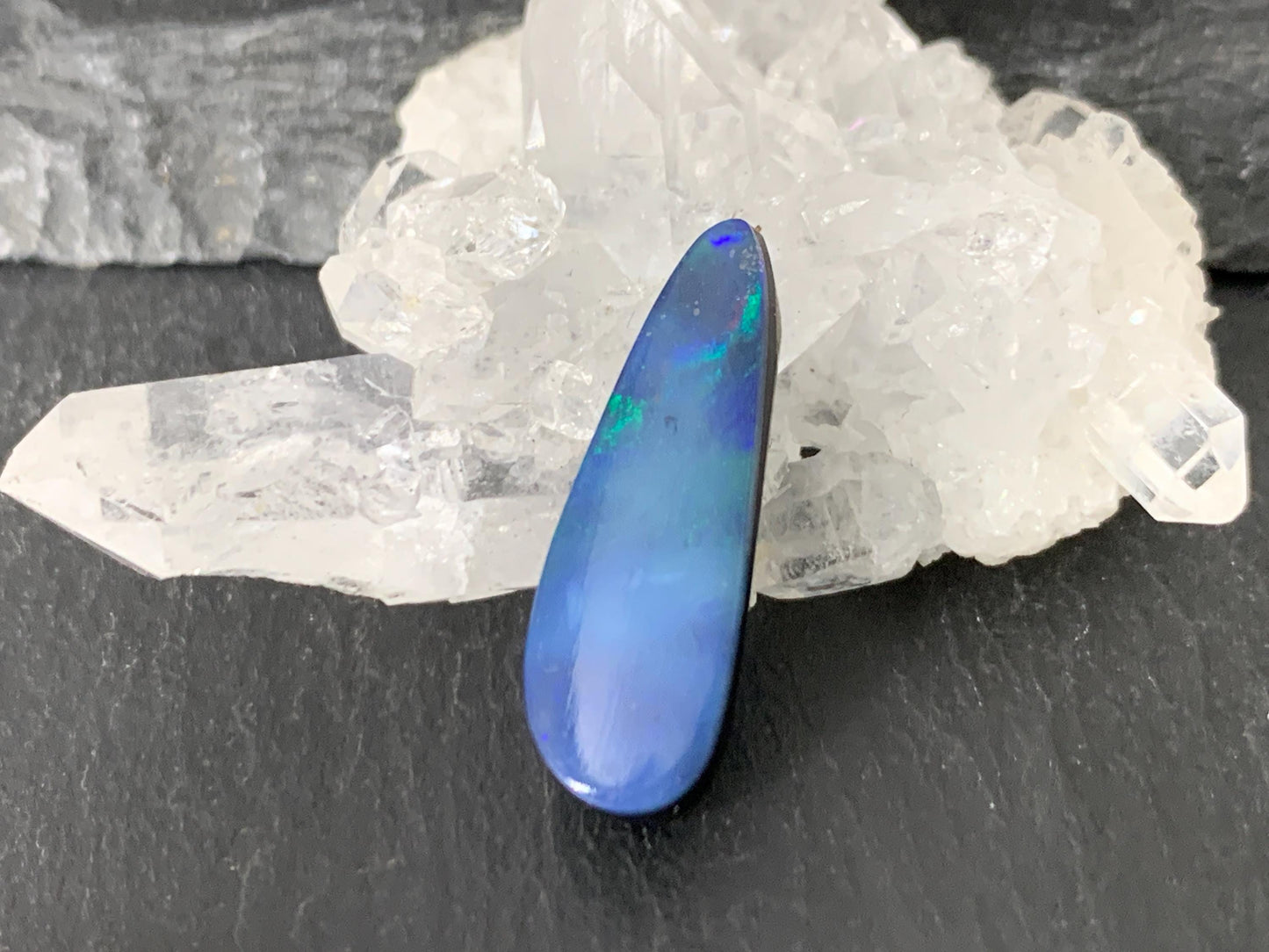 Australian Opal doublet 7x21x4.5mm cabochon
