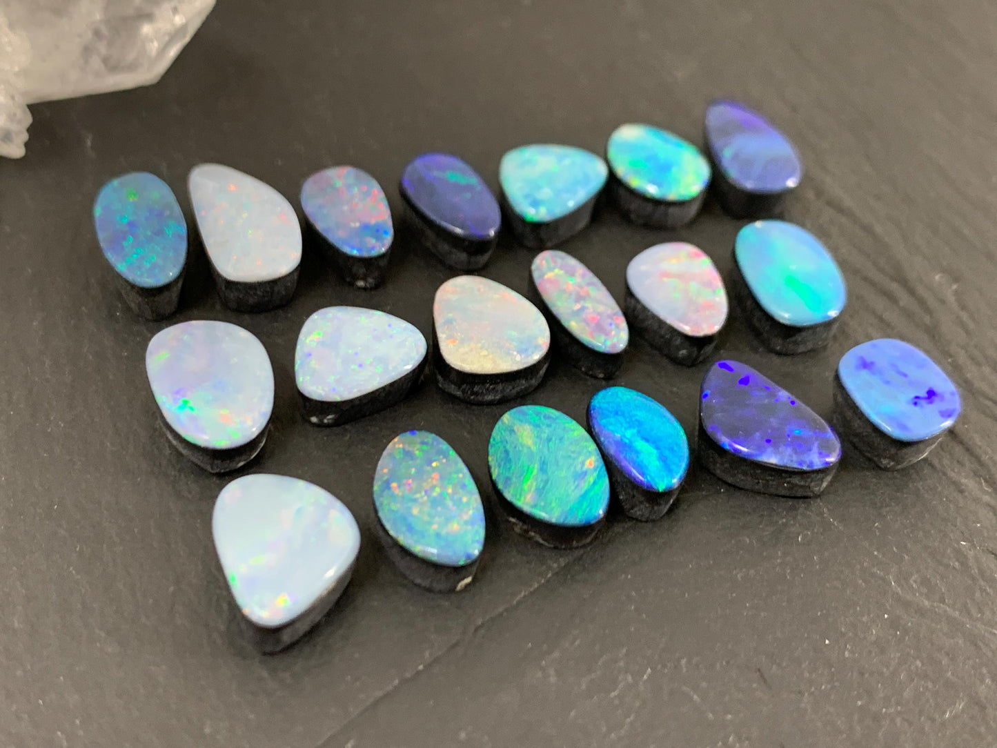 Australian Opal Doublet 8-12mm long cabochon