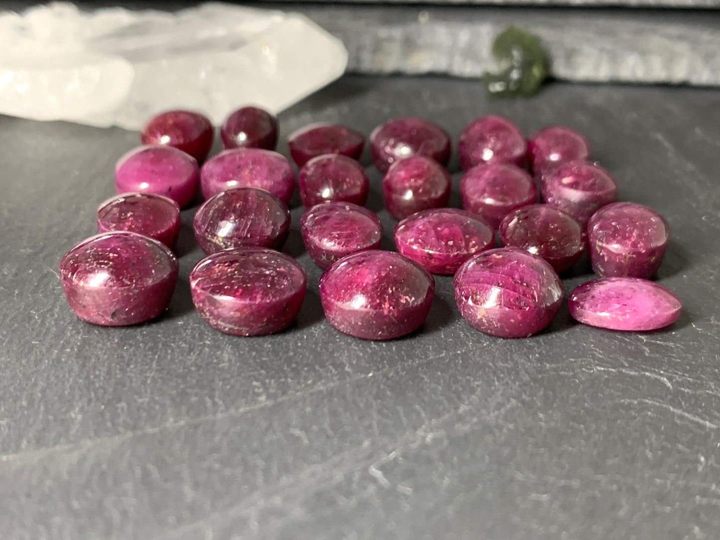 Ruby 11mm long cabochon