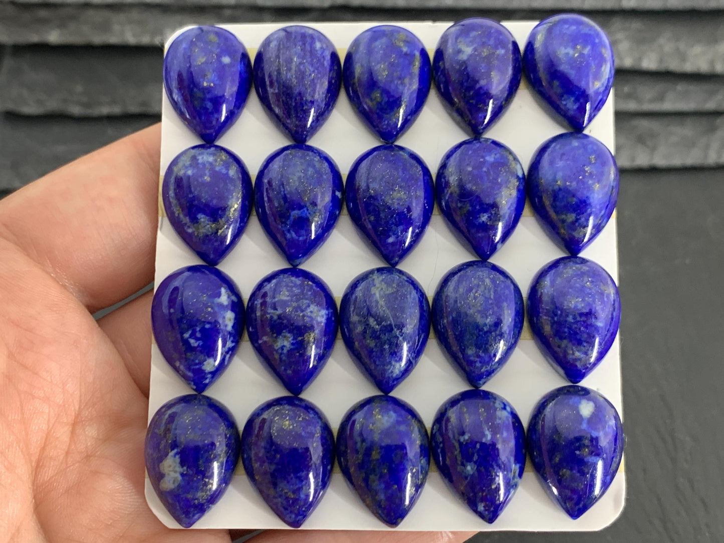 Lapis Lazuli pear 13x18mm cabochon - Calibrated cabochons