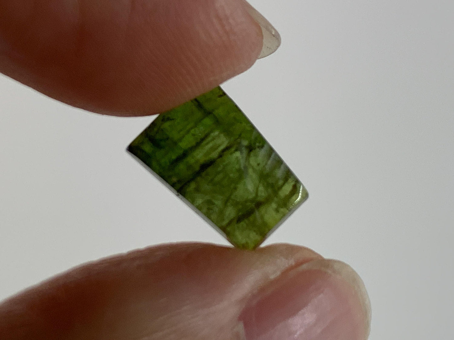 Carved Tourmaline 7x10x3mm cabochon
