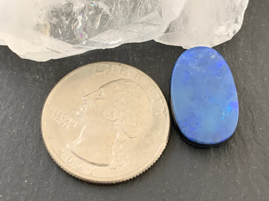 Australian Opal doublet 12x19x5mm cabochon - oval