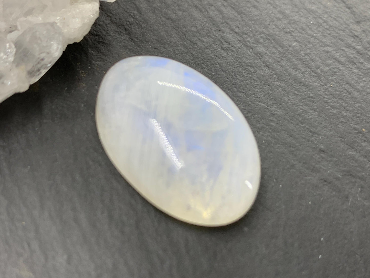 Rainbow Moonstone oval 24x16x9mm cabochon