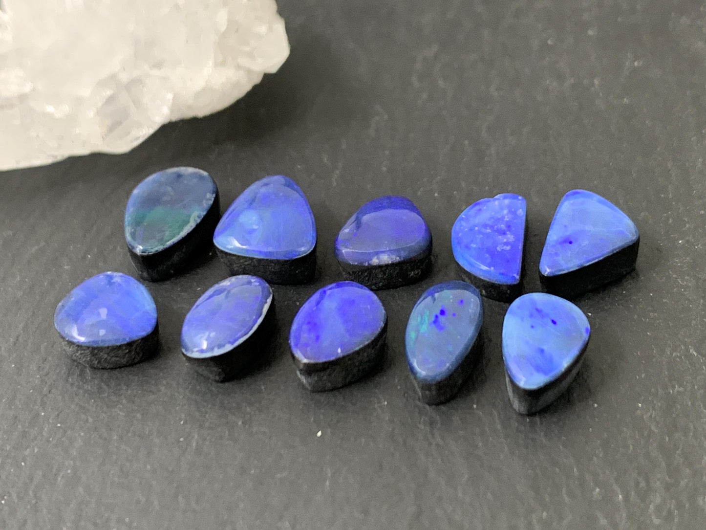 Australian Opal Doublet 8-10mm long cabochon - Second quality