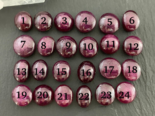 Ruby 10mm long cabochon