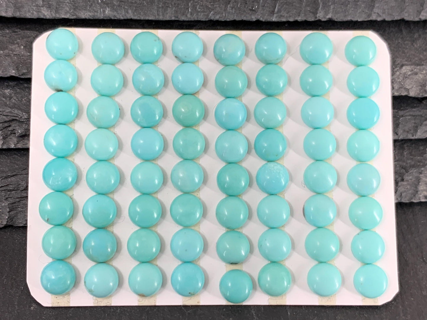 Turquoise round 6mm cabochon - Calibrated cabochons