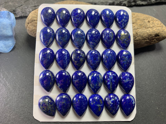 Lapis Lazuli pear 10x14mm Cabochon - Calibrated cabochons
