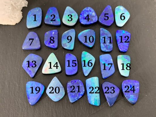Australian Opal doublet 10-14mm long cabochon