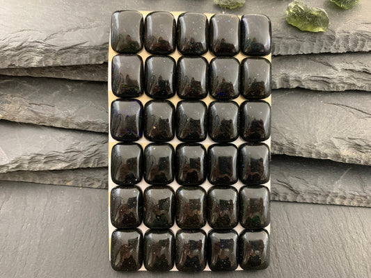Black Andamooka Opal 12x16mm cabochon - Matrix Australian Opal
