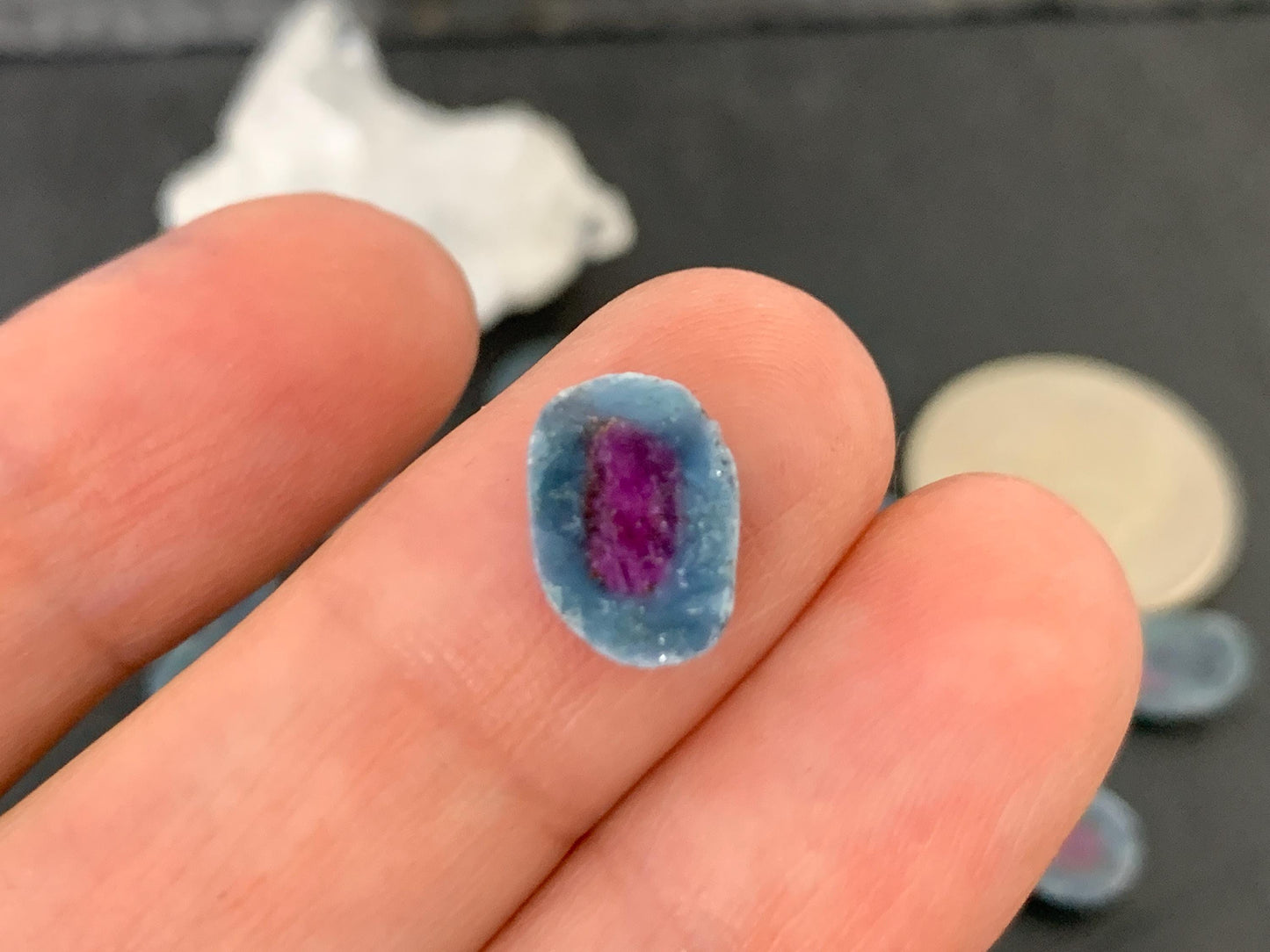 Watermelon Ruby 10mm long slice/W427