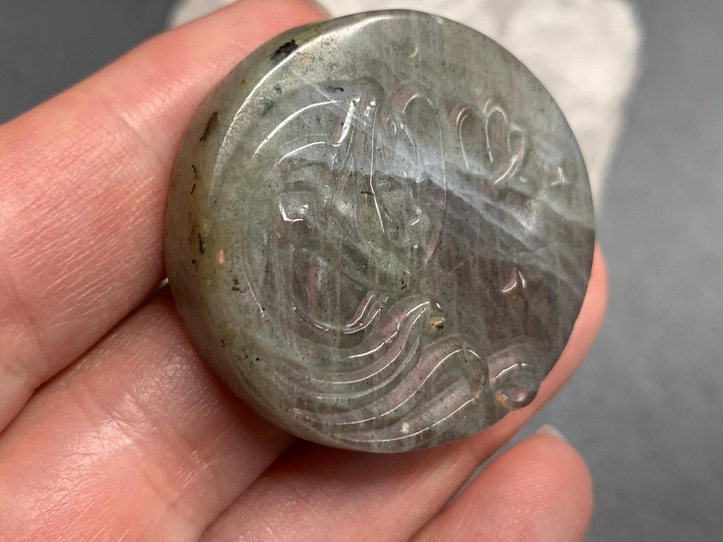 Virgo Purple Labradorite Zodiac Signs - Zodiac Constellations Carving