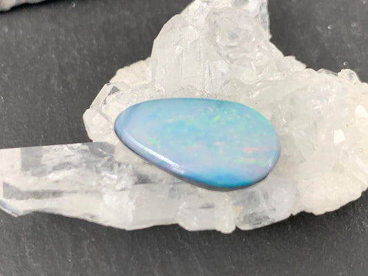 Australian Opal doublet cabochon 9x17x5mm