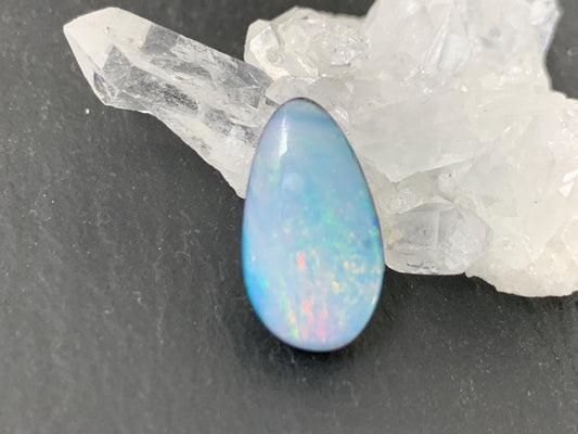 Australian Opal doublet cabochon 9x17x5mm