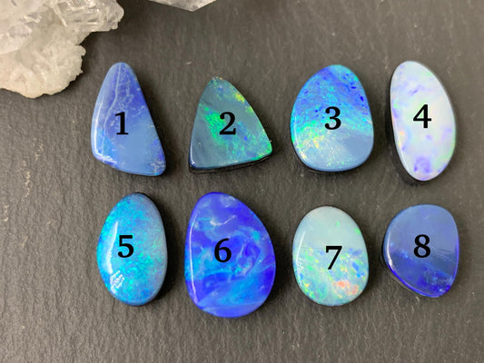 Australian Opal doublet 10-14mm long cabochon