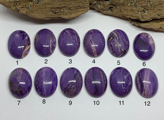 Charoite oval 15x20mm cabochon - Calibrated cabochons