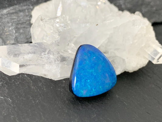 Australian Opal doublet 11x12.5x4mm cabochon