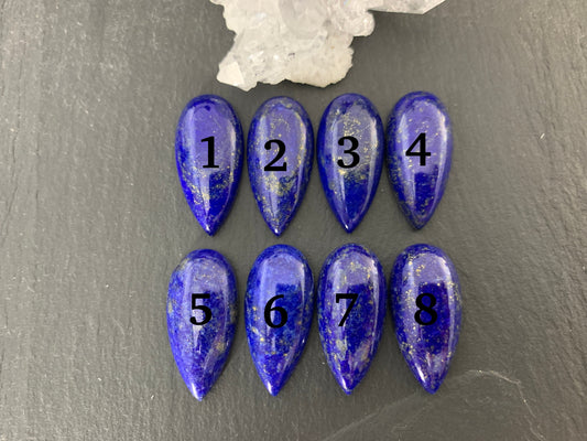 Lapis Lazuli pear 12x25mm cabochon - Calibrated cabochons