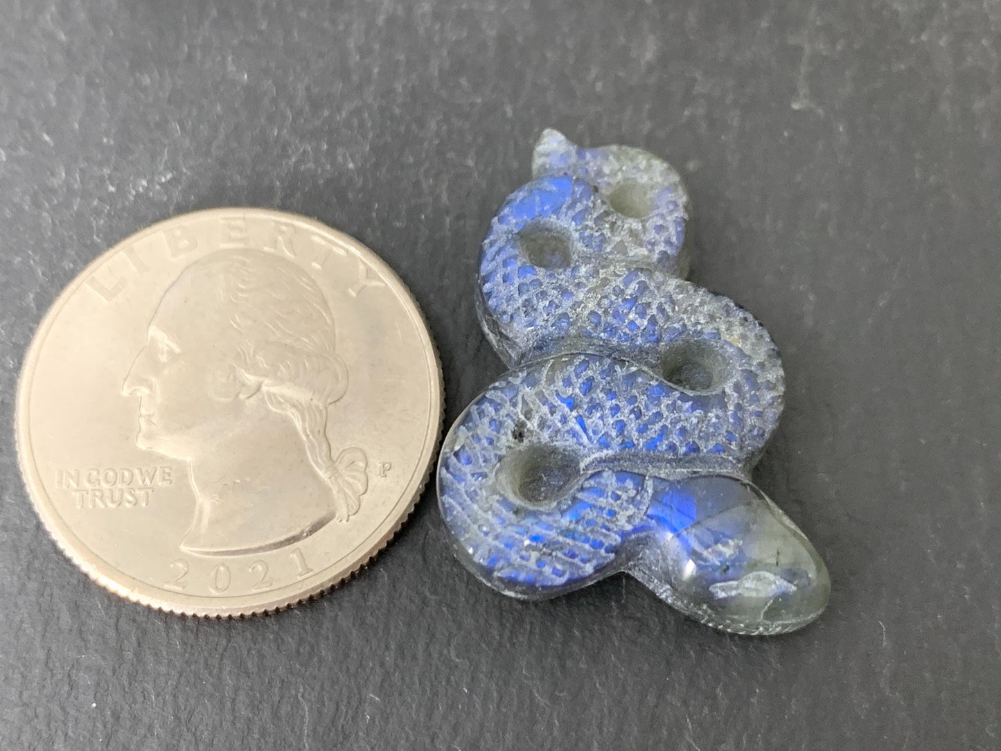 Labradorite Snake Cabochon 31x20mm