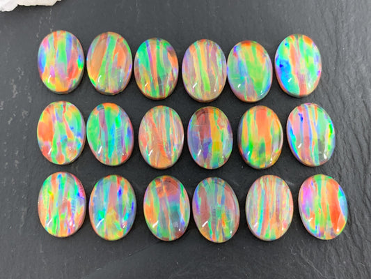 Aurora Opal Oval 10x14mm Cabochons, Colorful cabochons
