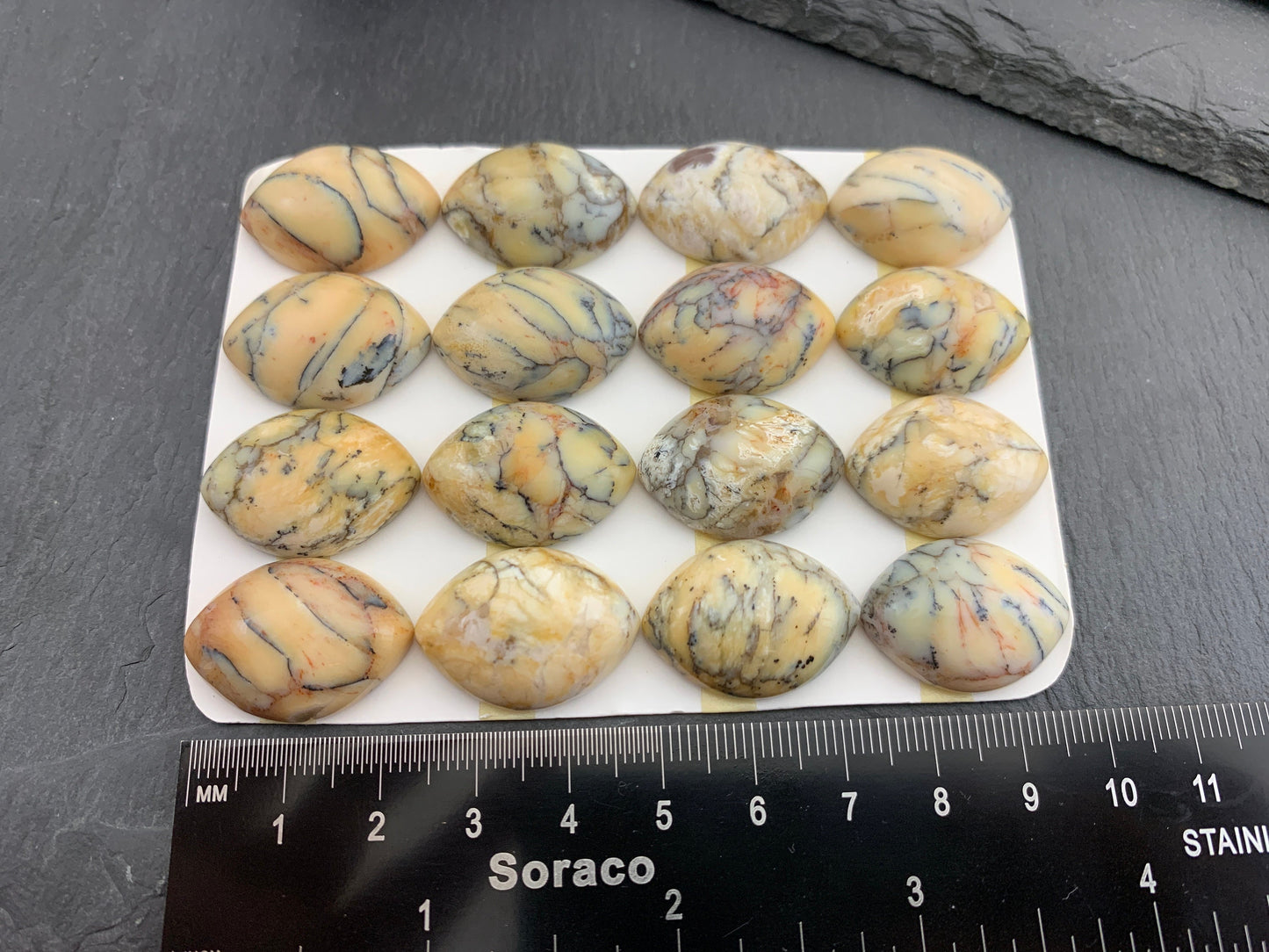 Opalite marquise 18x25mm cabochon - Calibrated Cabochons