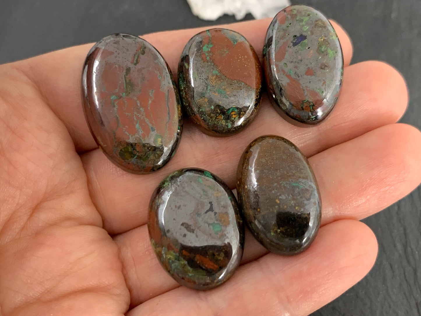 Azurmalachite cabochon/W373-4