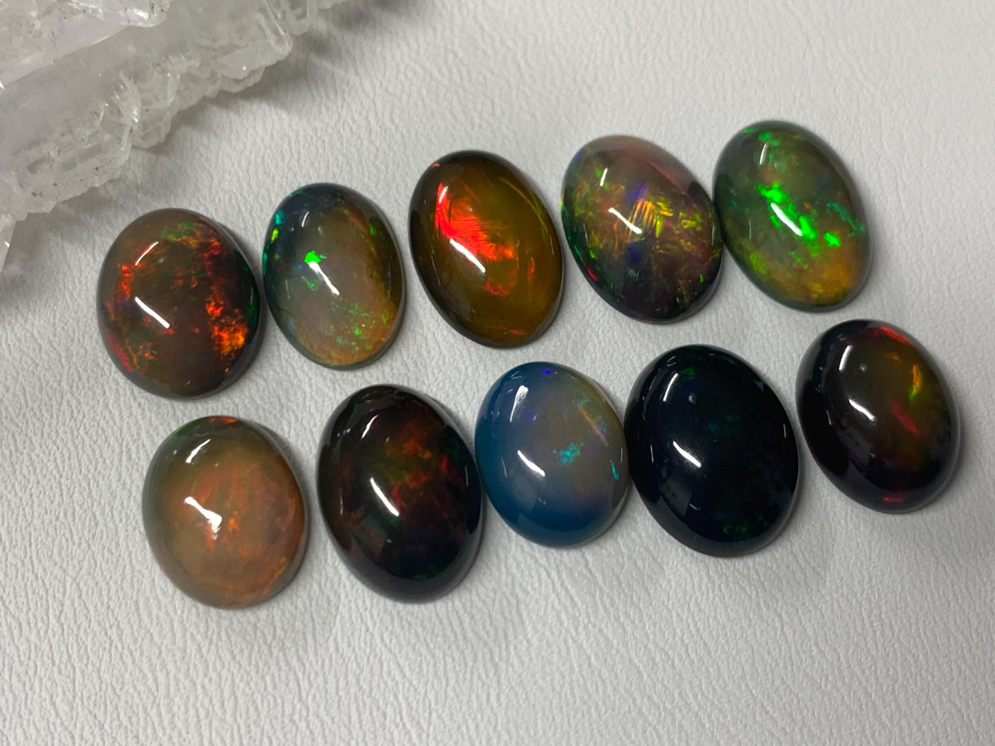 Natural Black  Ethiopian Opal 12-14mm long cabochon/ Select your cabochon