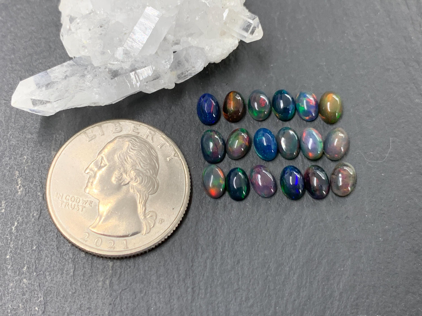 Ethiopian Black Opal Cabochon: Oval Gemstone (4x6mm) *