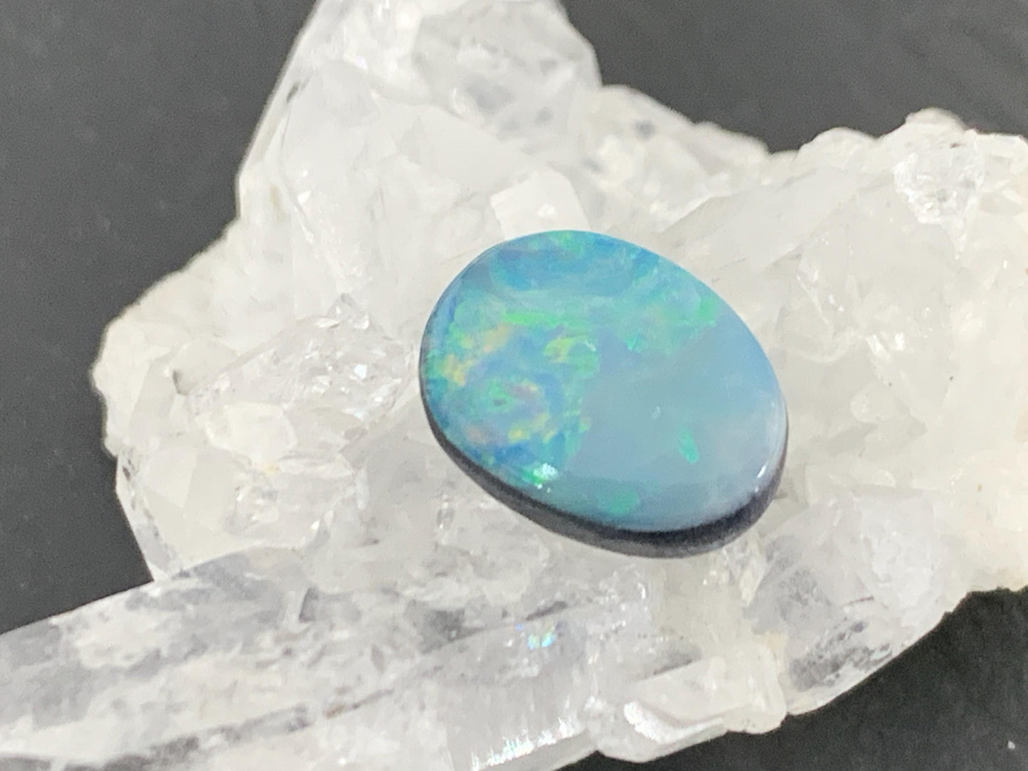 Australian Opal Doublet 8x11x4mm cabochon