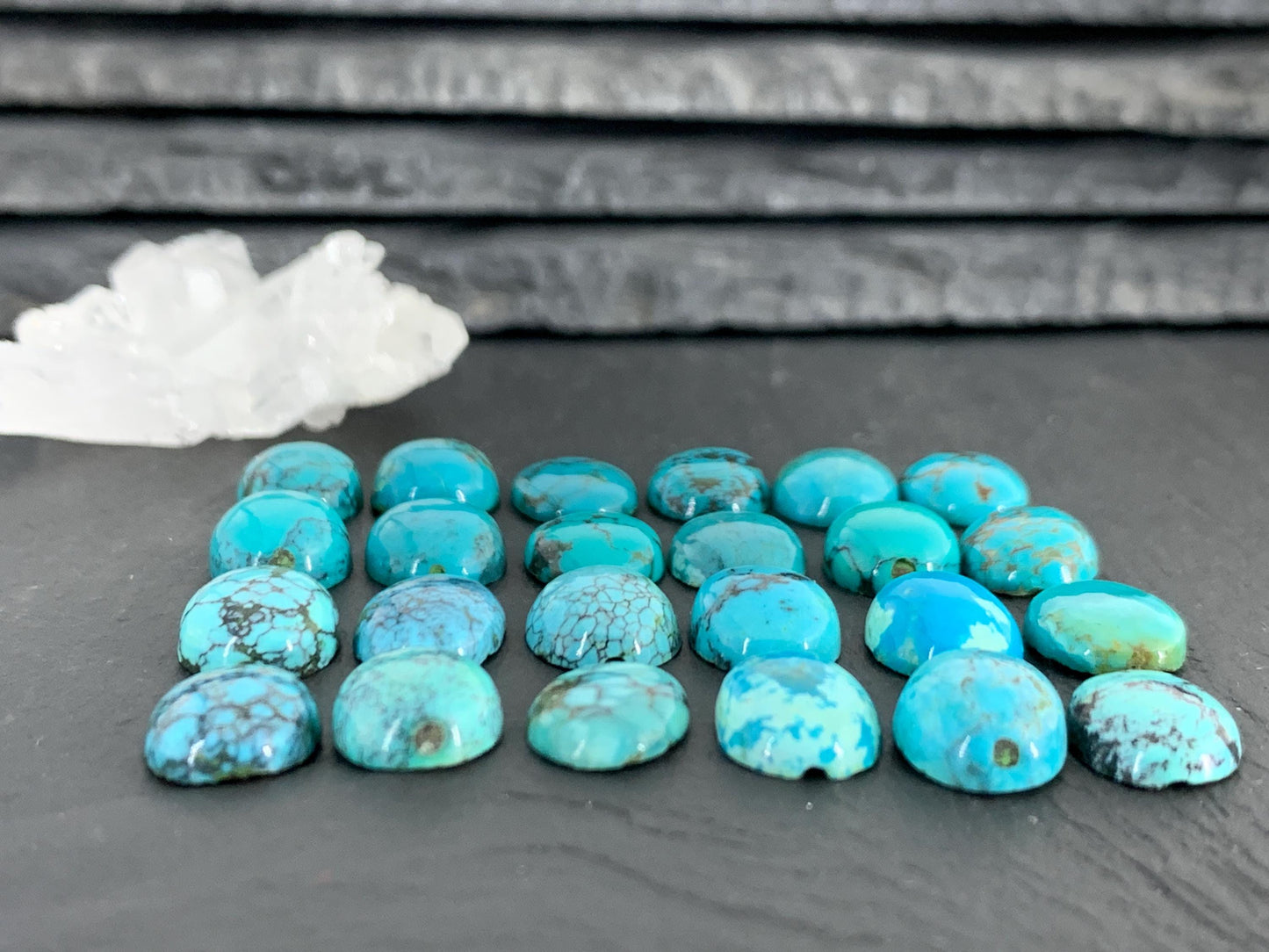 Tibetan Turquoise oval 9x11mm cabochon/ Select your cabochon