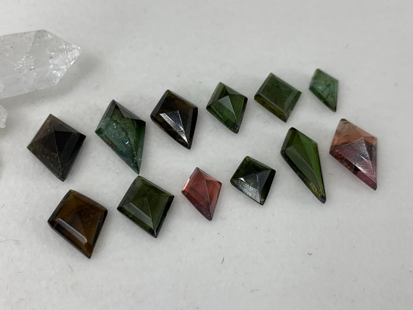 Natural Tourmaline step cut 9-14mm long cabochon