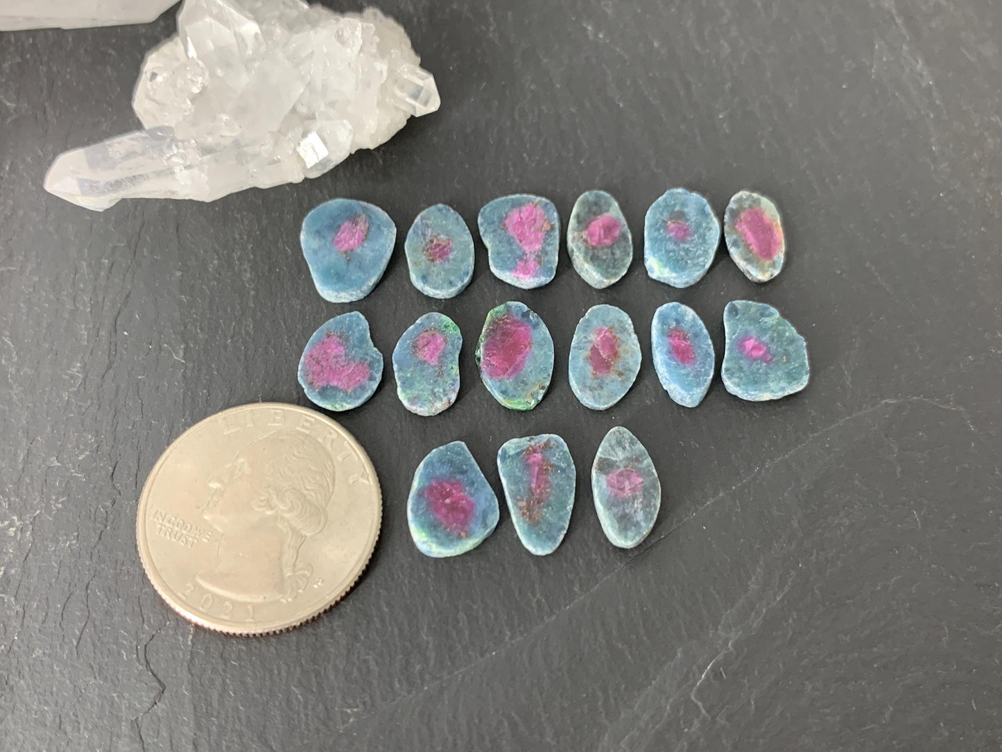 Watermelon Ruby 12mm long slice