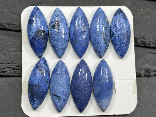 Dumorterite marquise 12x30mm cabochon - Calibrated cabochons