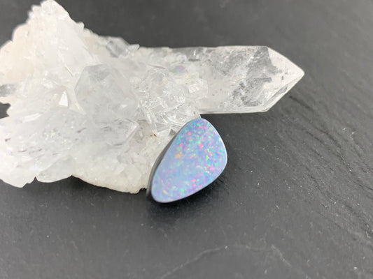 Discounted Australian Opal doublet cabochon 9x12x4mm