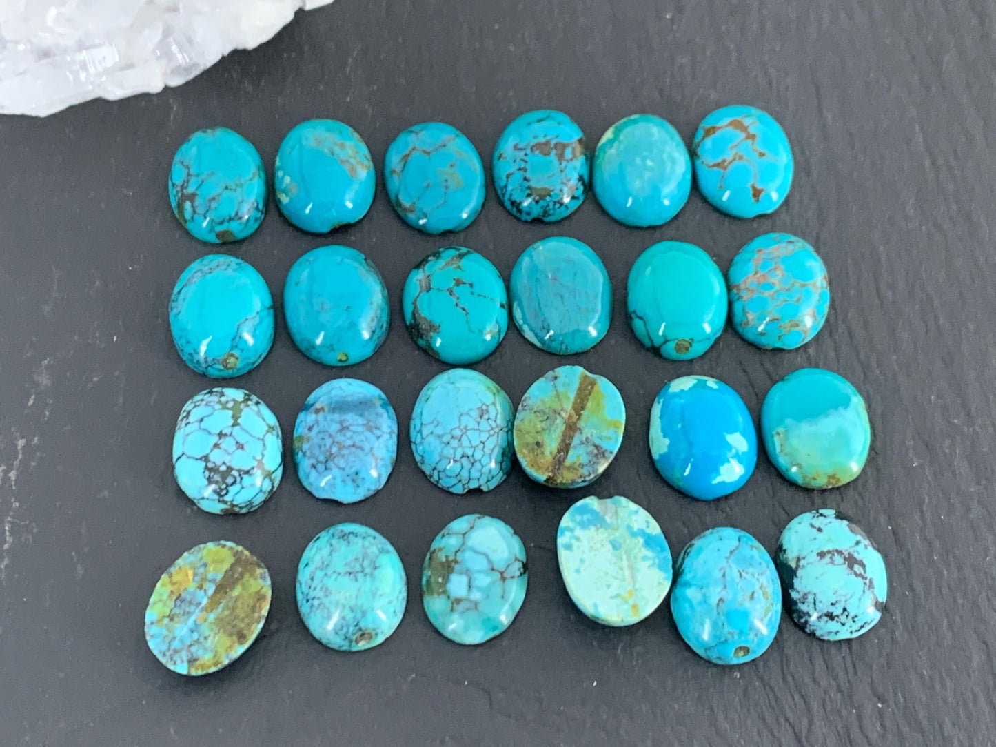 Tibetan Turquoise oval 9x11mm cabochon/ Select your cabochon
