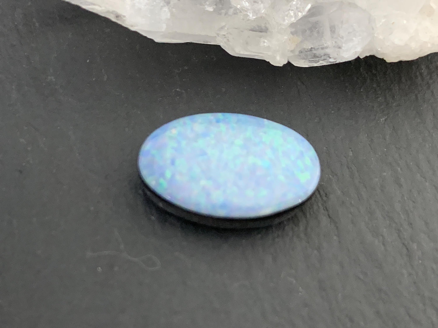 Australian Opal doublet 9x14x4mm cabochon