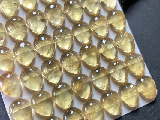Citrine pear 8x10mm cabochon - Calibrated cabochons