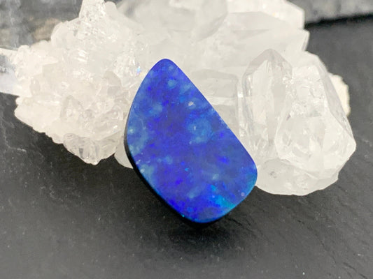 Australian Opal doublet 9x14x3mm cabochon