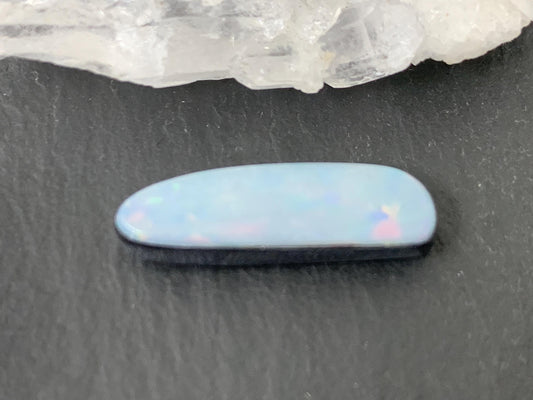 Australian Opal Doublet Natural Opal Gem 6x20x4mm Cabochon Stone Free Form