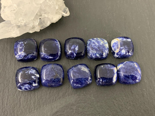 Sodalite square 12mm cabochon