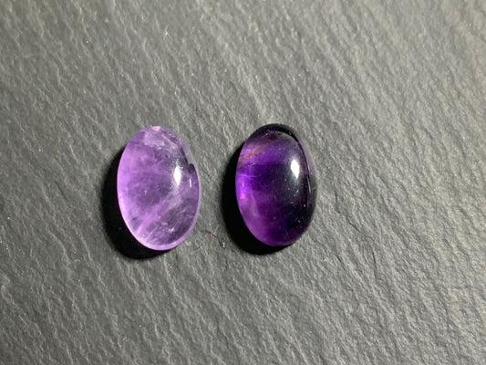 Amethyst oval 8x12mm cabochon - Calibrated cabochons