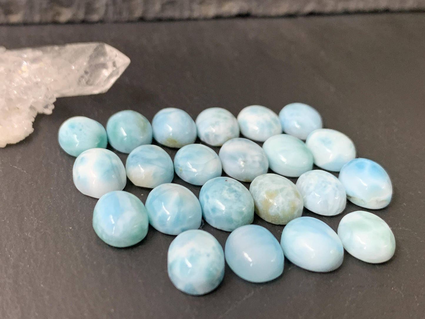Larimar 8x10mm cabochon