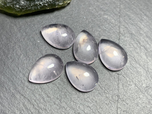 Rose Quartz pear 10x14mm cabochon - Calibrated cabochons