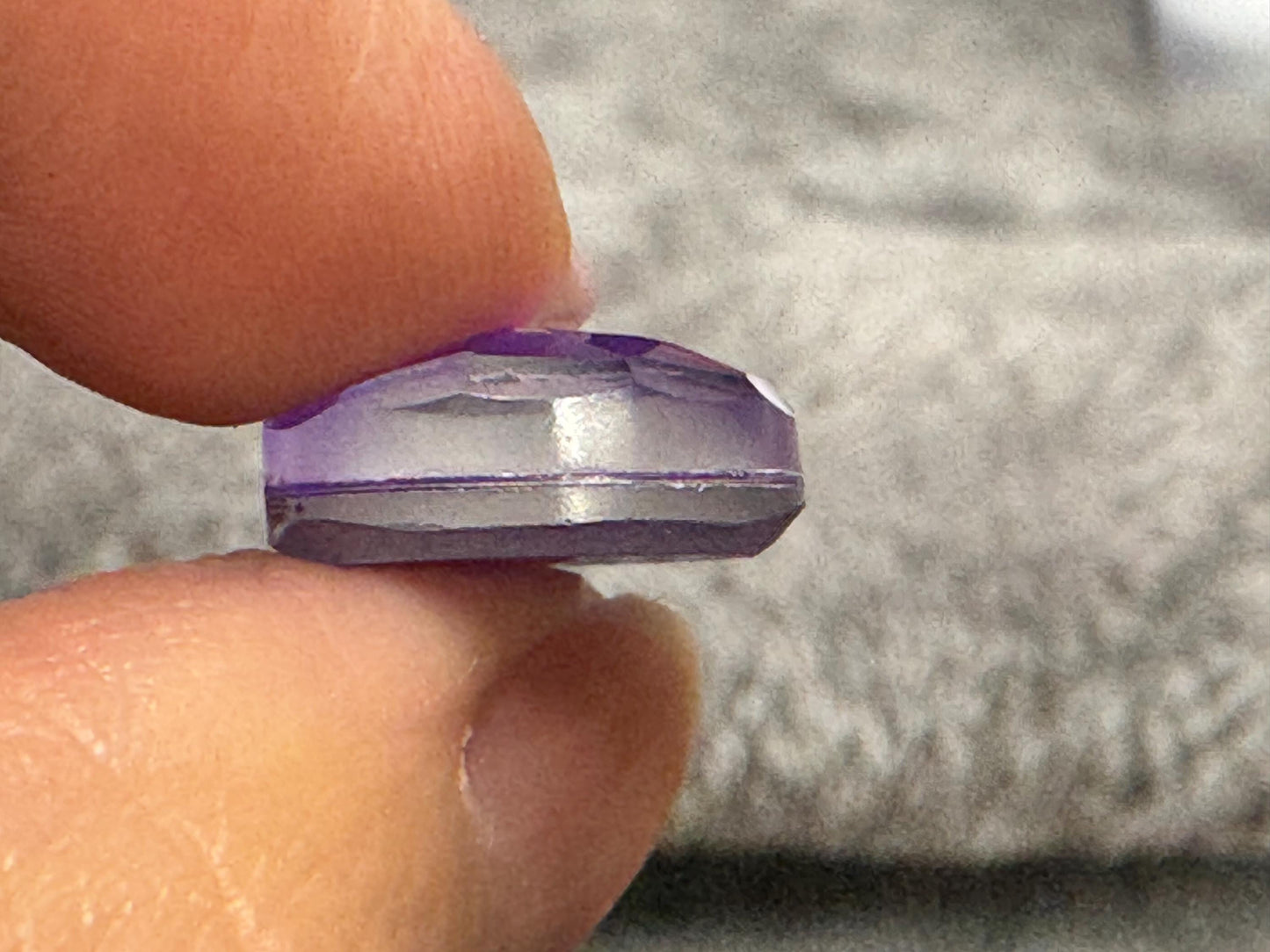 Faceted Purple & Silver Mystic Quartz oval 10x14mm cabochons - Doublet cabochons