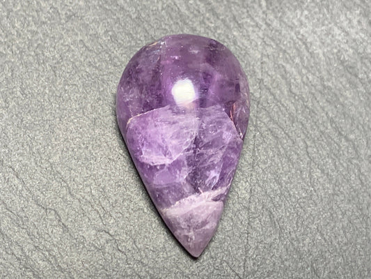 Amethyst pear 34x20x13mm cabochon - free form hand cut in Africa