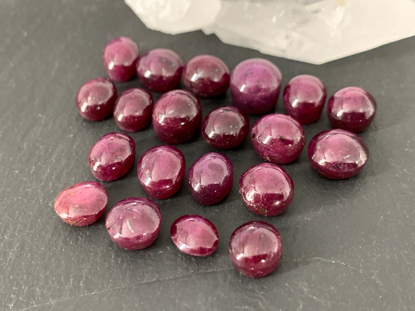 Ruby 7-8mm long cabochon