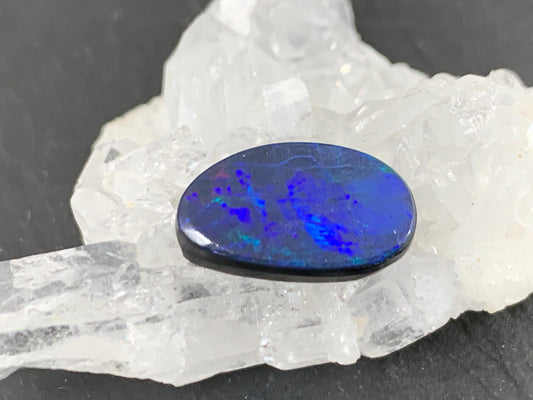 Australian Opal Doublet 8x14x4mm Free Form Cabochon - Natural Gemstone