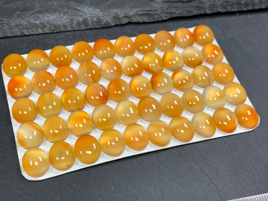 Carnelian oval 10x12mm cabochon - Calibrated cabochons